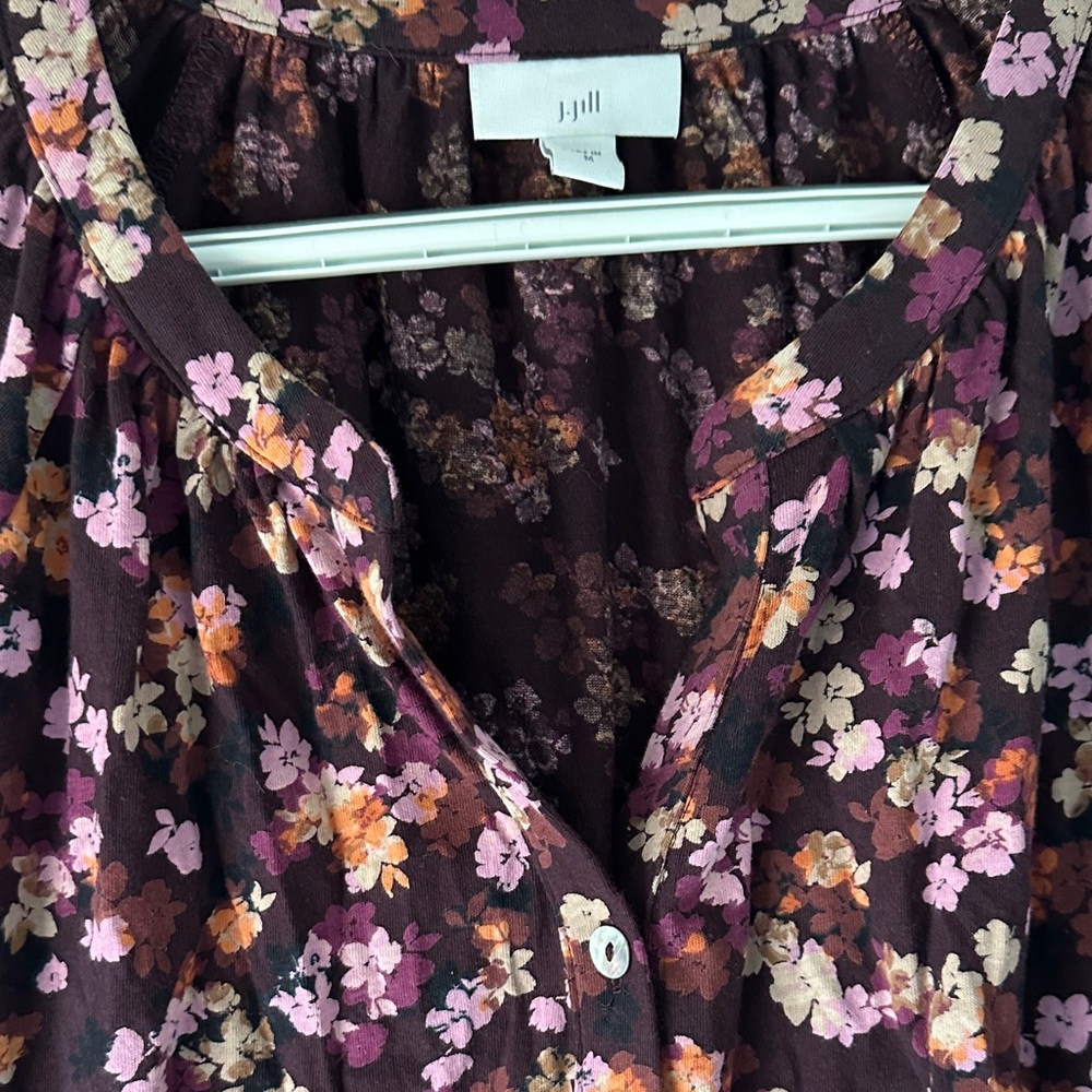 J. Jill Multicolor Floral Cardigan